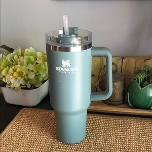 Stanley Travel Tumbler with Handle - Seafoam